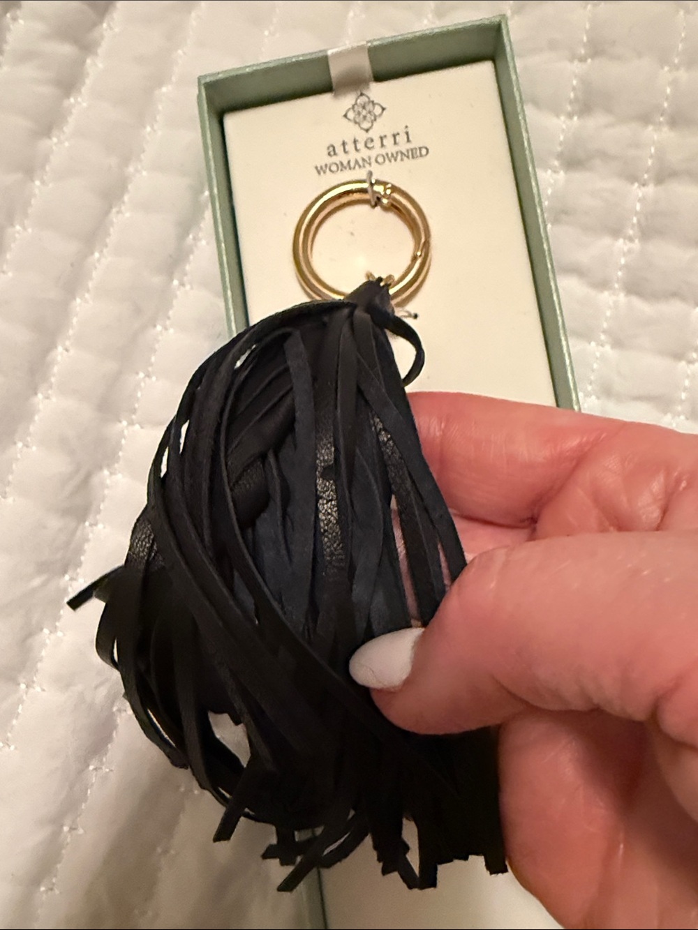 atterri genuine leather bag charm - Picture 2 of 6